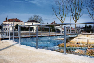 Passerelle inox de la Moline