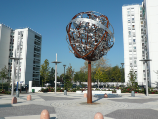 Louis Molinari Sculpture inox et corten Arbre de vie 