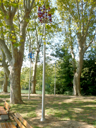 Jean-Michel Othoniel, les Lanternes de Ile Barbe, Rives de Sane
