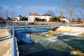 Passerelle inox de la Moline