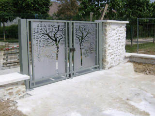 Mur vgtal inox Jardin d'Aubigny