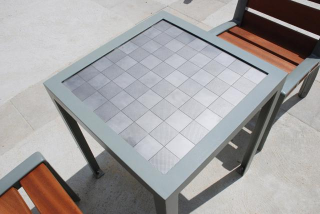 Mur vgtal inox Jardin d'Aubigny
